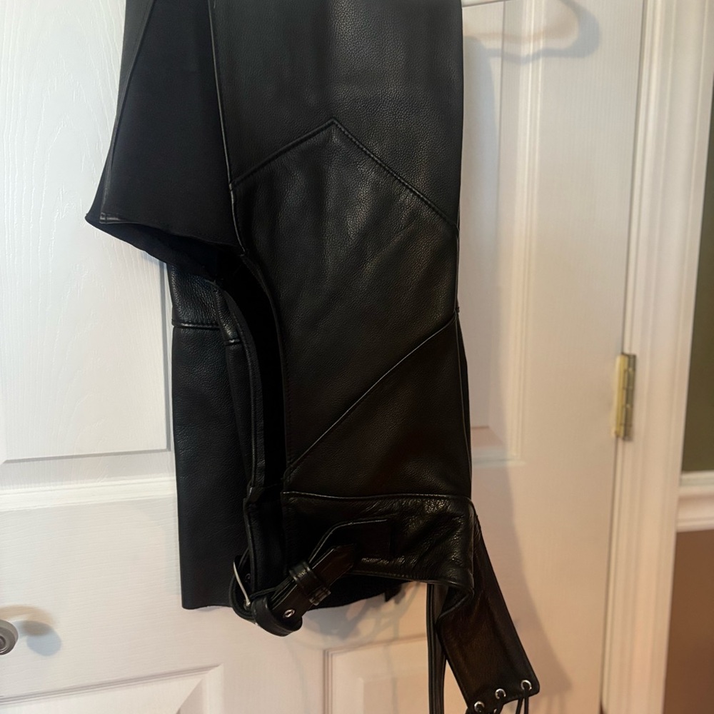 Black Leather Chaps large